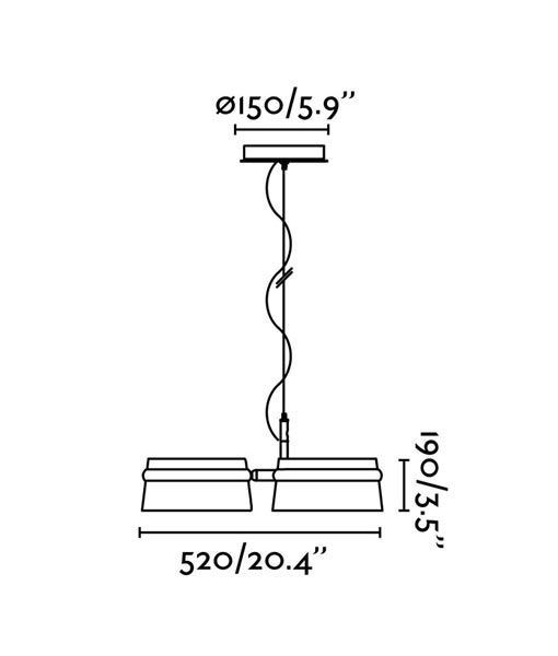 Lámpara 3 luces negra y madera LOOP LED - Imagen 6