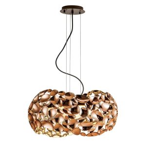 Lámpara 46 cm Ø oro rosa NARISA G9