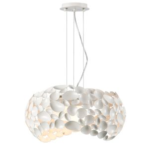 Lámpara 47 cm Ø blanca NARISA G9