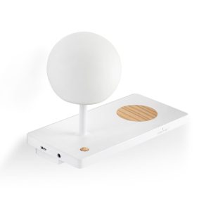 Lámpara aplique derecho blanco con USB NIKO LED