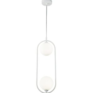 Lámpara blanca 2 luces Ø 17 cm RING