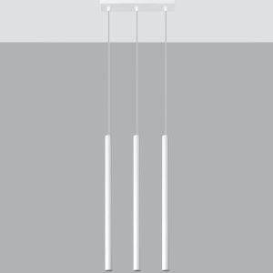 Lámpara blanca 3 luces PASTELO