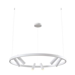 Lámpara blanca 6 luces Ø 98 cm SATELLITE LED