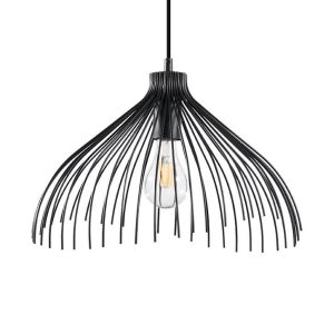 Lámpara colgante negra acero UMB