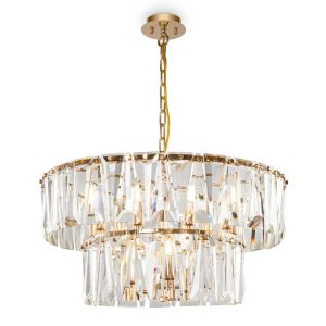 Lámpara color oro 12 luces Ø 68 cm PUNTES