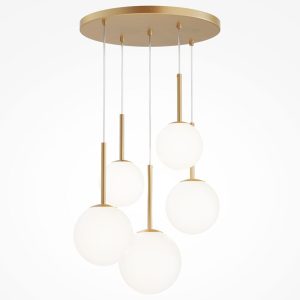 Lámpara color oro 5 luces BASIC FORM