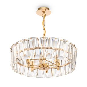 Lámpara color oro 6 luces Ø 51 cm PUNTES