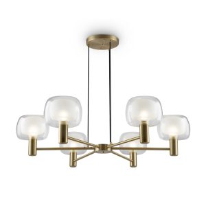 Lámpara color oro 6 luces Ø 96 cm VISION