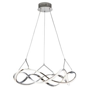 Lámpara cromada 53 cm Ø MOLLY LED