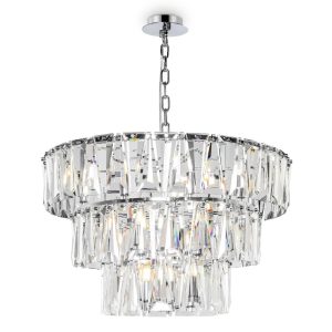 Lámpara cromo 18 luces Ø 77 cm PUNTES