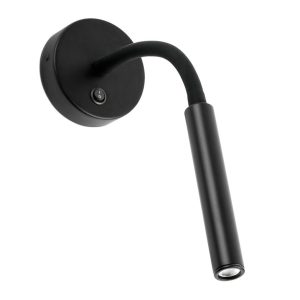 Lámpara de lectura articulada negra KALE LED