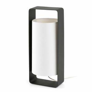 Lámpara de mesa blanca y negra grande LULA