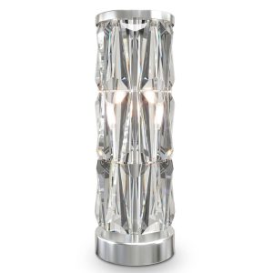 Lámpara de mesa color cromo 2 luces PUNTES