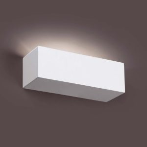 Lámpara de pared yeso EACO-1 blanco