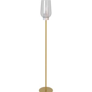 Lámpara de pie dorada y blanca NORA
