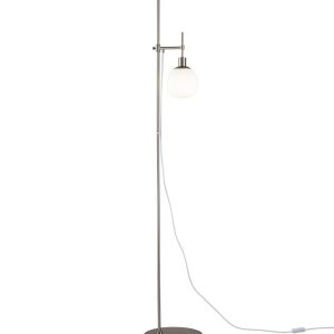 Lámpara de pie níquel y cristal ERICH