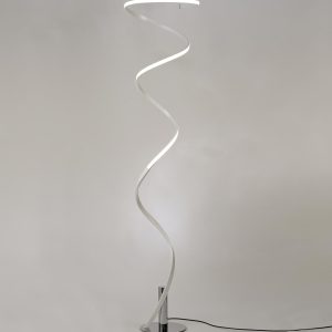 Lámpara minimalista blanca cromo HELIX LED