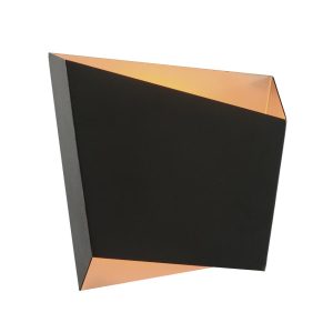 Lámpara de salón negra oro ASIMETRIC