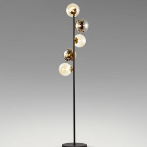 Lámpara negra mate 159 cm altura 5 luces INOA