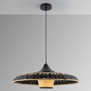Lámpara negra y beis Ø 60 cm FIJI