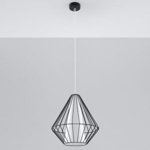 Lámpara negra y blanca 28 cm Ø DEMI