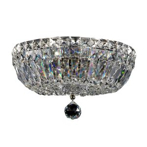 Lámpara níquel y cristal 3 luces Ø 30 cm BASFOR