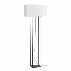 Lámpara pie de salón marrón VESPER