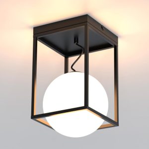 Lámpara semiplafón negro DESIGUAL