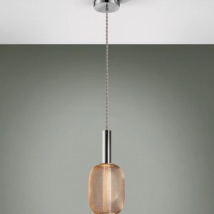 Lámpara techo 1 luz dimable cromo y dorado MICRON