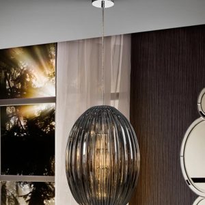 Lámpara techo tono gris smoke OVILA 30 Ø