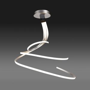 Lámpara triple NUR XL plata cromo