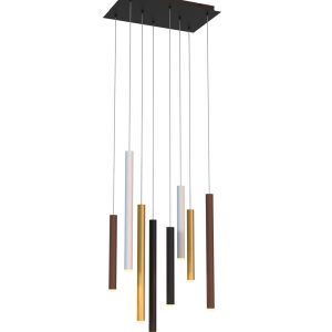 Lámparas colgantes suspensión multicolor 8 luces CALA LED 84W