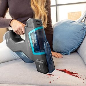 Aspirador de tapicerías de mano con depósito de agua