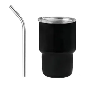 Shot Vaso de Chupito con Tapa y Popote, Vasos de Chupito de Doble Pared Aislados Kawaii Vaso de café espresso cosas lindas regalos divertidos, y originales