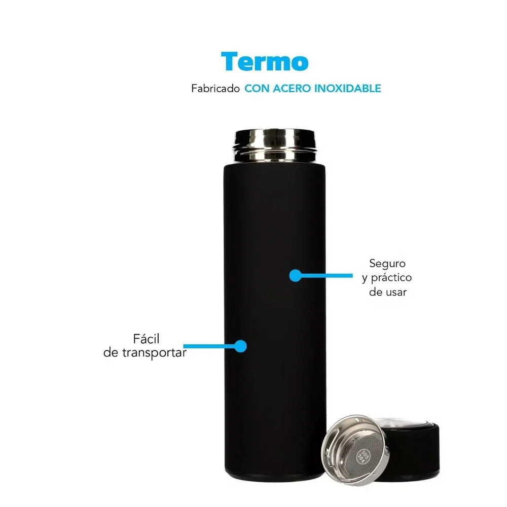 Termo Botella Acero Inoxidable 500ml – Vaso Térmico para Café, Té o Agua - Imagen 5
