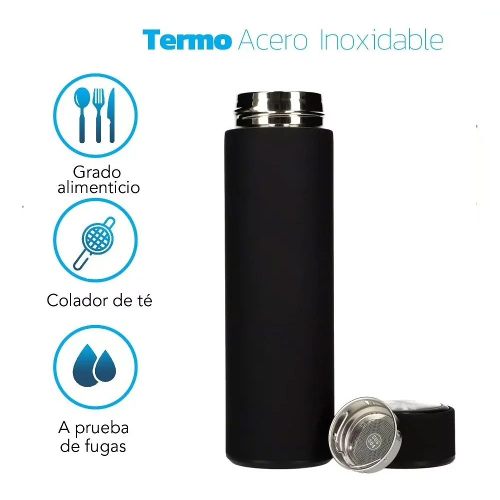 Termo Botella Acero Inoxidable 500ml – Vaso Térmico para Café, Té o Agua - Imagen 7