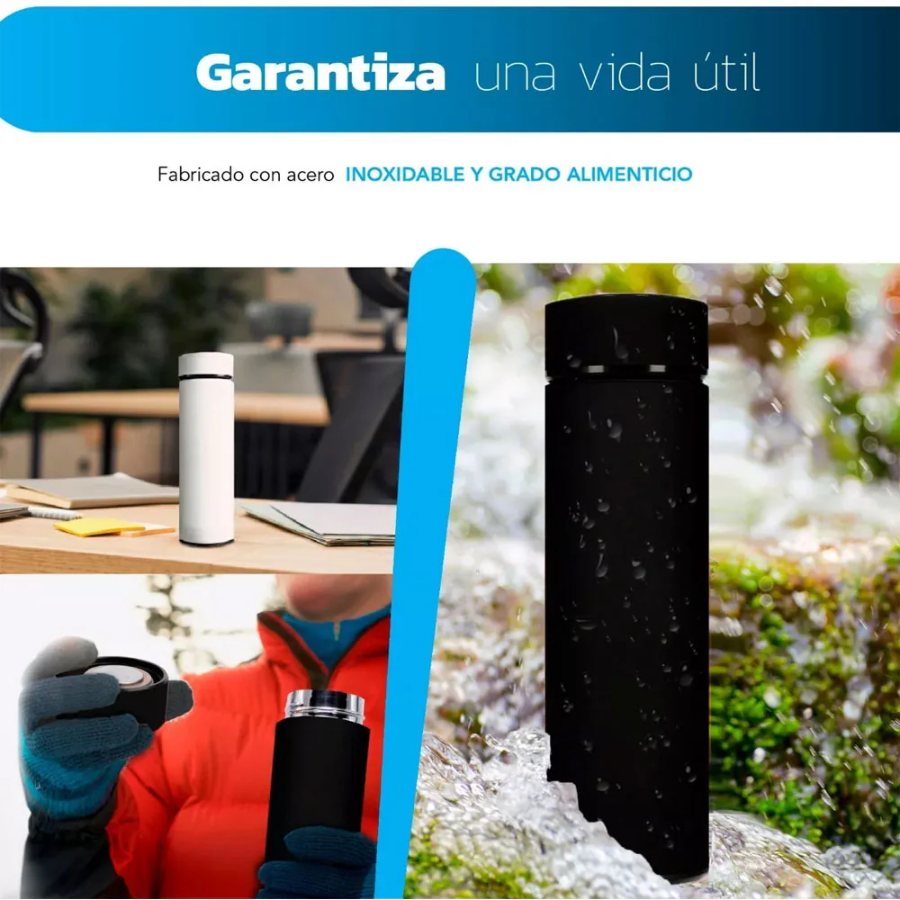 Termo Botella Acero Inoxidable 500ml – Vaso Térmico para Café, Té o Agua - Imagen 8
