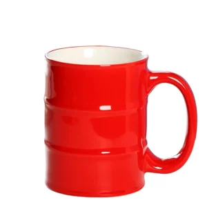 Taza Cerámica En Forma De Barril De Petróleo Bidón Gasolina Regalo 450ml