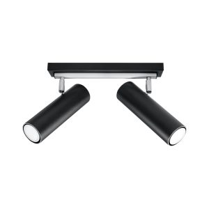 Plafón 2 luces negro orientable DIREZIONE