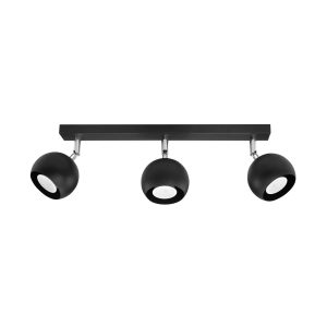 Plafón 3 luces negro orientable OCULARE