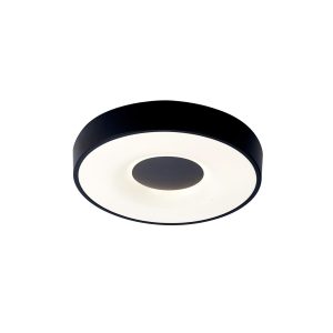 Plafón 38 cm Ø negro 56W mando distancia COIN LED