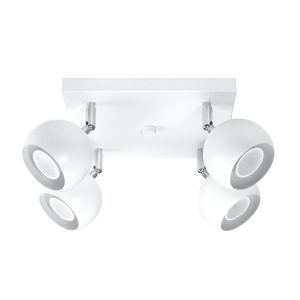 Plafón 4 luces blanco orientable OCULARE