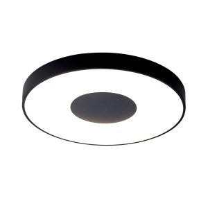 Plafón 65 cm Ø negro 100W mando distancia COIN LED