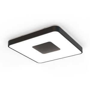 Plafón cuadrado negro 54 x 54 cm COIN LED 100W dimable