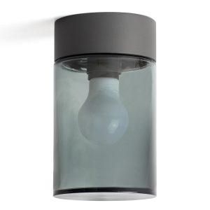 Plafón gris oscuro y cristal fume KILA