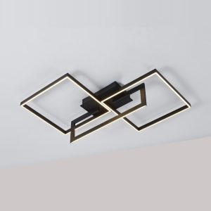 Plafón negro MURAL LED 48W luz cálida