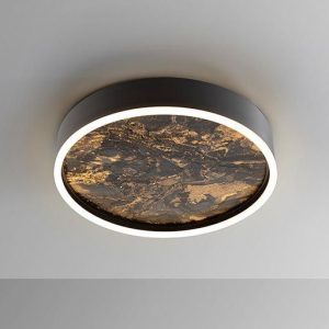 Plafón negro Ø 40 cm STONE LED