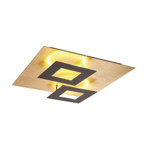 Plafón negro y dorado 48W de 50 cm DALIA LED