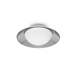 Plafón pequeño blanco y níquel SIDE LED