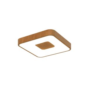 Plafón simulación madera 34 x 34 cm COIN LED 56W dimable